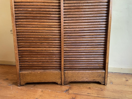 Image 1 of Armario con persianas enrollables, archivador, archivador, mueble de música, roble francés