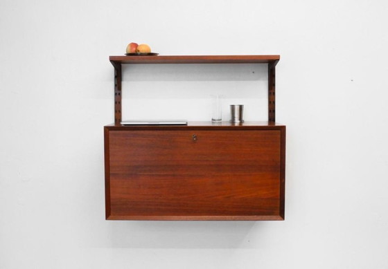 1/1 Poul Cadovius Royal System Secretary Bar Teak 60s, Wall cabinet, Wood, Brown (photo 3 of 12)