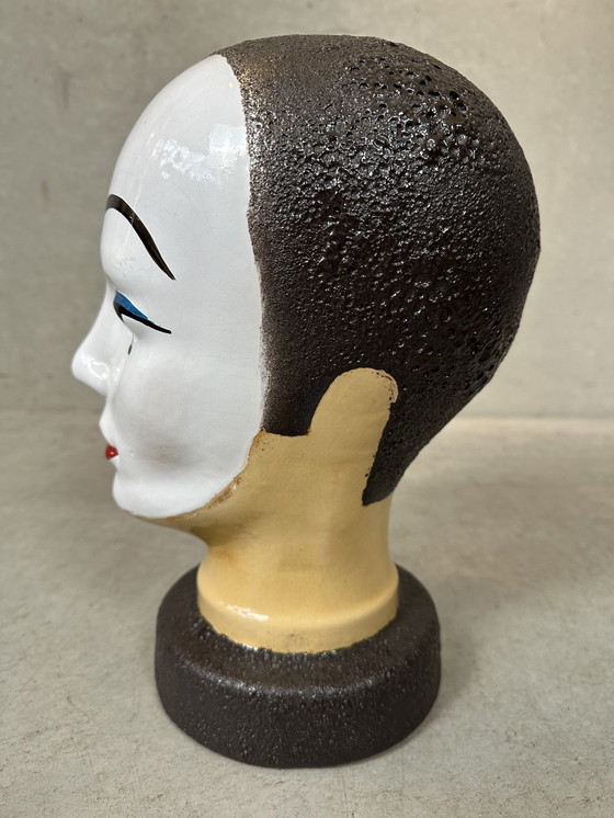Image 1 of Vintage ceramic head 'Pierot' - West Germany