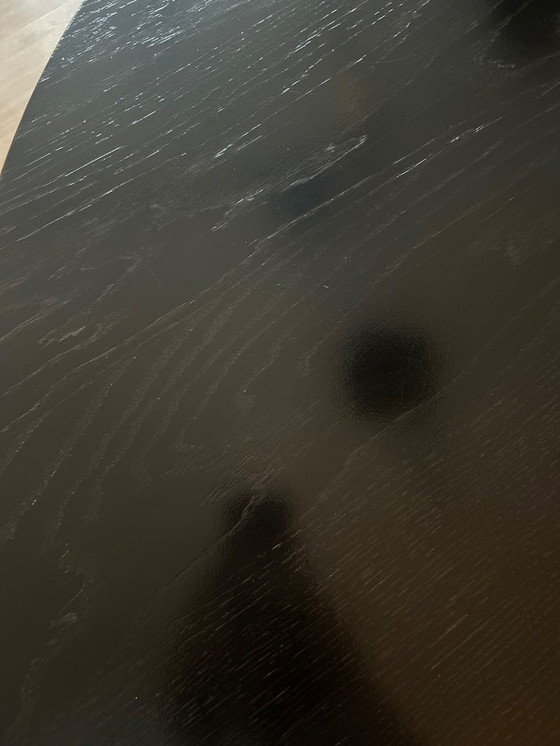 Image 1 of Zwarte massief eikenhouten tafel van LIJN M - 150 cm