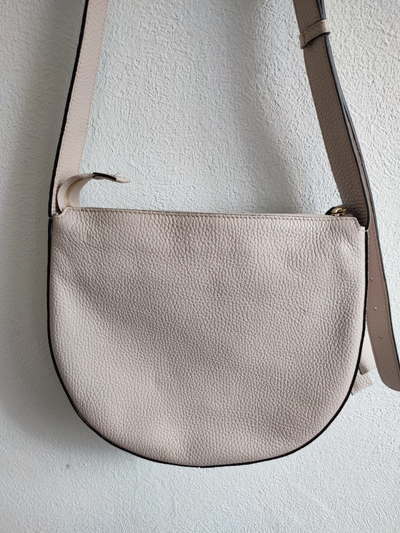 Abro Handbag Shoulder Bag Leather Cream Beige Very Good Condition (photo 7 of 15)