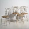 Antique outdoor chairs in white (c.1920). Set of 4 pieces – Garden chairs, Wood, Iron (photo 8 of 40)