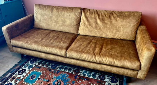 Velvet Yellow Ocre Canapé 2,5 places