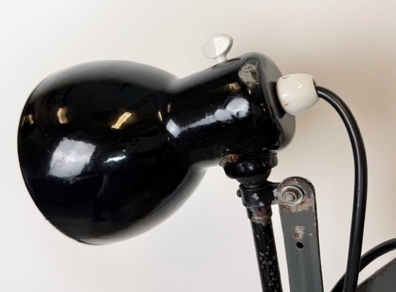 Image 1 of Industrial Black Enamel Scissor Wall Lamp, 1950s