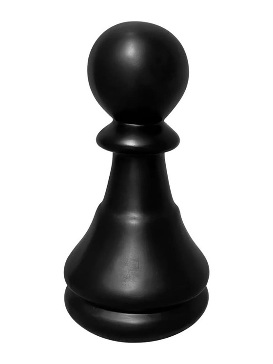 Image 1 of Escultura de fibra de vidrio - Juego de ajedrez - Negro, blanco