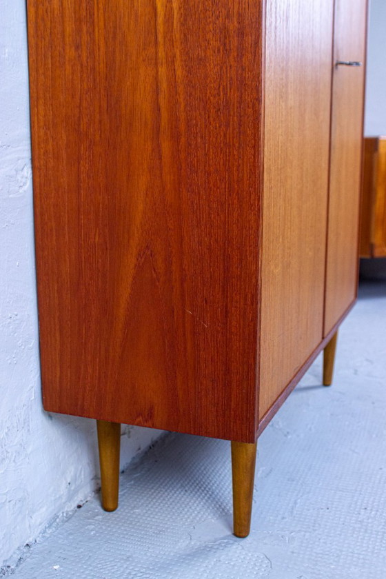 Image 1 of Vintage highboard cabinet chest of drawers sideboard Mid Century Danish