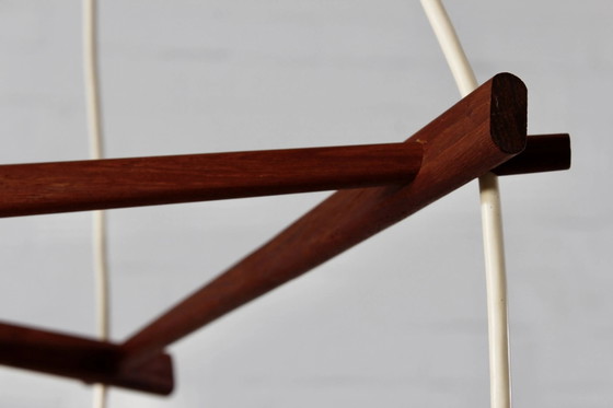 Deense teakhouten plafondlamp Deens design mid-century jaren 60 – Hanglampen, Wood, Glass (photo 10 of 13)