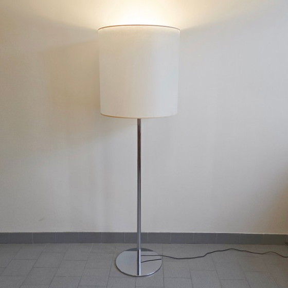 Image 1 of Vintage Swisslamps-International vloerlamp uit de jaren 70, gemaakt van verchroomd staal.