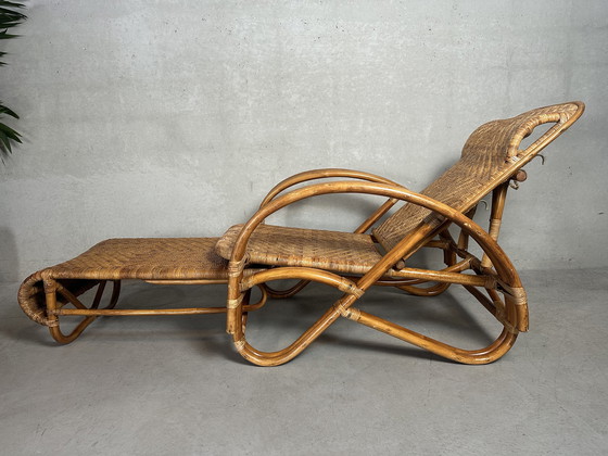 Image 1 of Vintage 'chaise longue' - Rattan