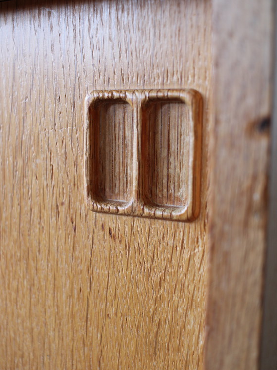 Image 1 of Vintage Danish sliding door wardrobe in teak