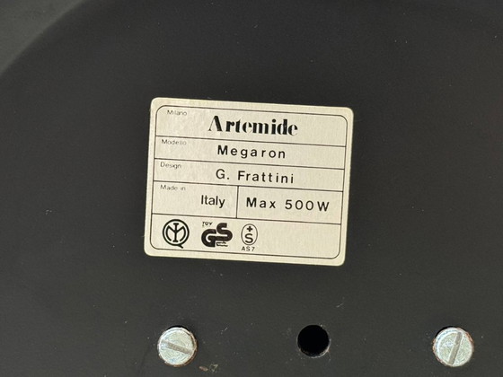 Image 1 of Lampada da terra nera Megaron di Gianfranco Frattini per Artemide, anni '70