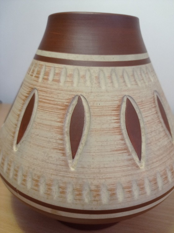 Image 1 of Vintage Sawa Keramik West-Germany vase - 1950s - Sgraffito