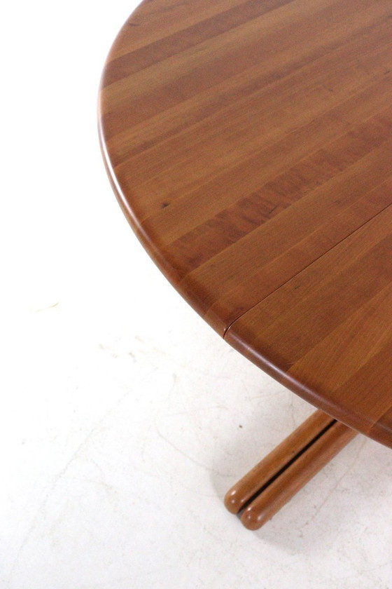 Round 2x extendable Danish dining table vintage – Wood (photo 5 of 18)