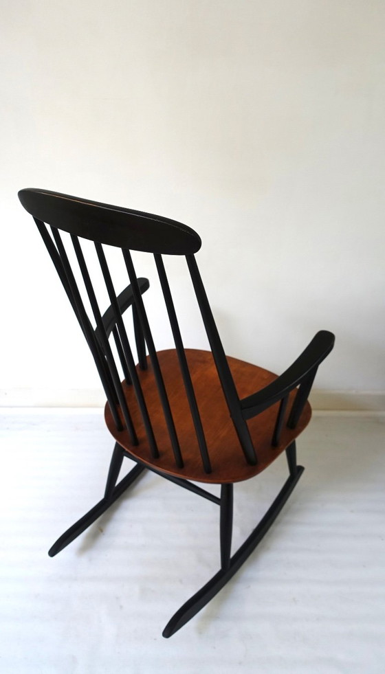 Roland Rainer High Back 1960 Sedia a dondolo IImari Tapiovaara – Hagafors Stolfabrik, Sedie a dondolo, Wood (photo 10 of 16)