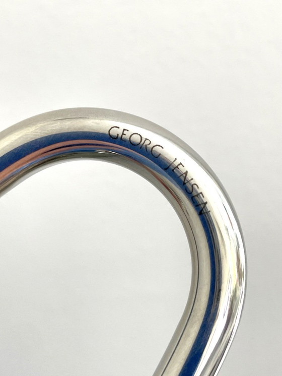 Image 1 of Candelabro de pared grande de acero inoxidable de Georg Jensen, diseño danés Swing