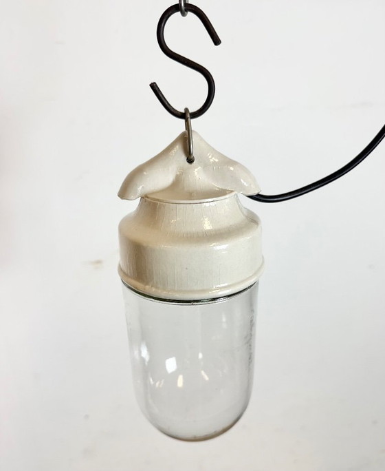 Image 1 of Vintage witte porseleinen hanglamp, jaren 70
