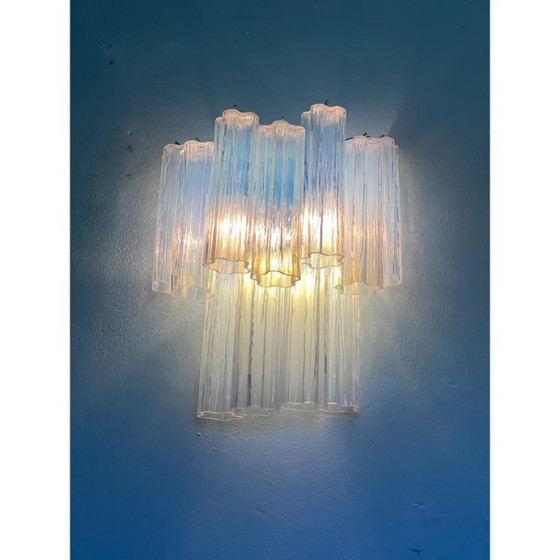 Image 1 of Modern Opalino Glass Tronchi Wall Light – Venini Style