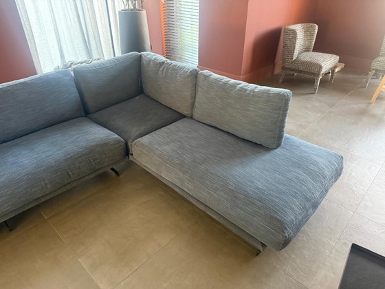 Keijser en Co Sofa Jeansblau, Keijser&Co, Ecksofas, Metall, Stoff (Foto 2 von 7)