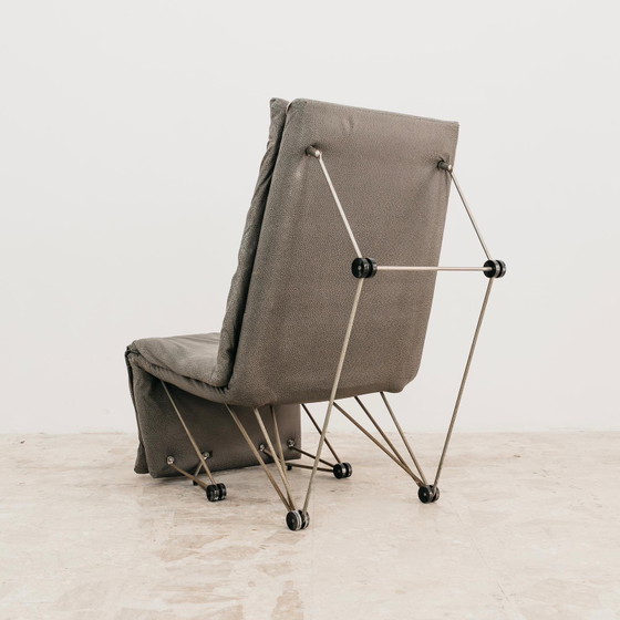 Image 1 of Loungestoel Fauteuil Geometrisch ontwerp Postmodern Modern jaren 80