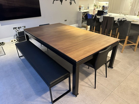 Image 1 of Mesa de billar de lujo con cama de pizarra 7ft Fusion Pool Dining/Diner
