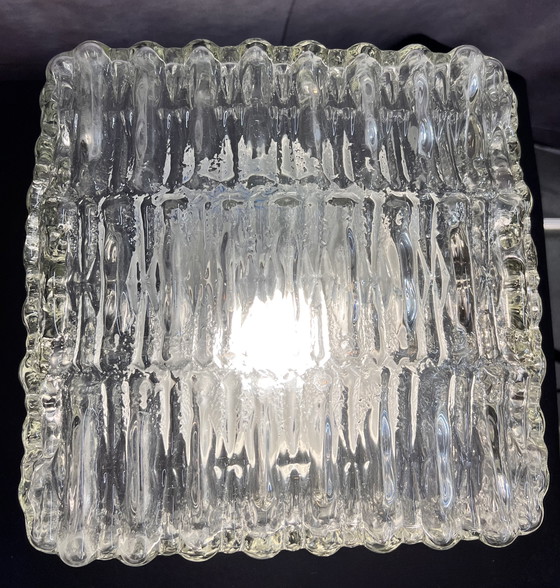 Image 1 of Wandlamp Plafonniere Brutalisme Glas 60S