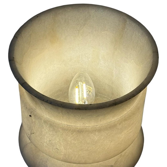 Image 1 of Lámpara de mesa de alabastro - Estilo neoclásico - Cáliz