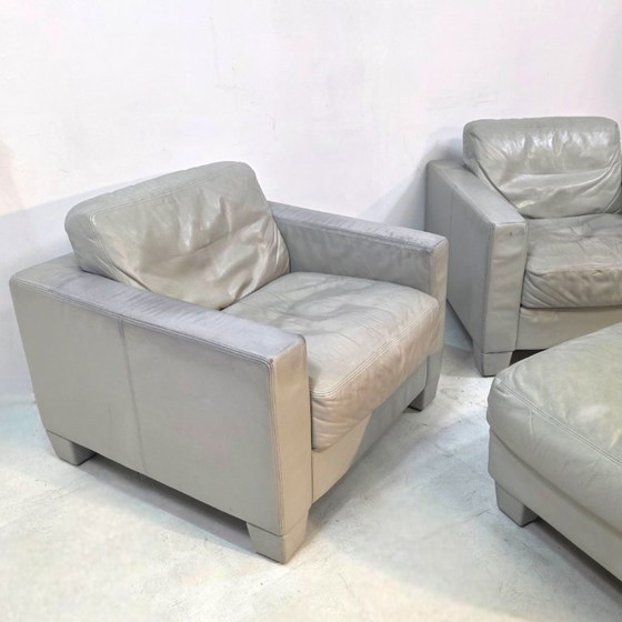 Image 1 of De sede DS 17 gruppo di seduta grigio/beige 2 sedie divano 3 posti