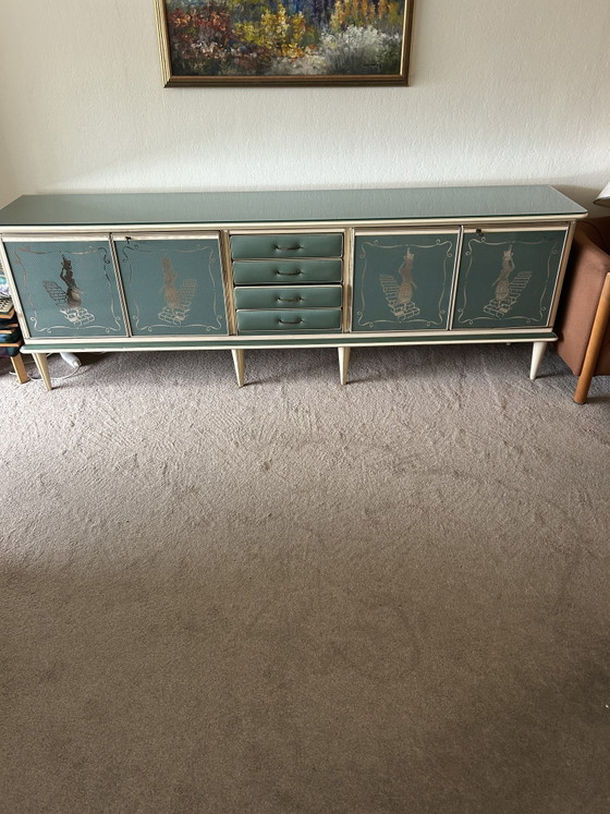 Juego de comedor de Umberto Mascagni, década de 1950. – Conjuntos de comedor, Glass, Metal (photo 13 of 13)