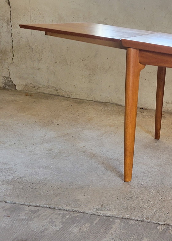 Image 1 of Table de salle à manger extensible en teck par Grete Jalk pour Glostrup