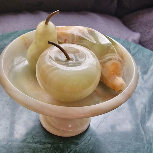 Onyx marble fruit bowl