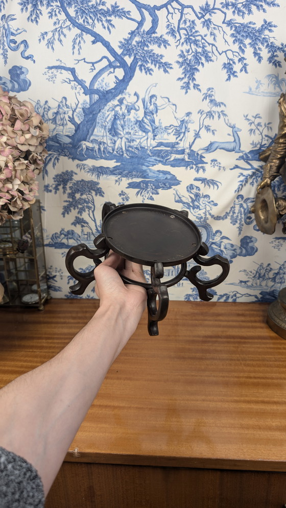 Image 1 of Antigua maceta o pedestal Art Nouveau de bronce chino mediados del siglo XX