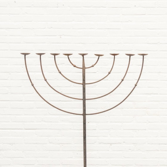 Image 1 of Candeliere da terra brutalista in ferro battuto