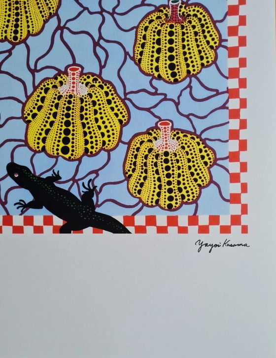 Image 1 of Nach Yayoi Kusama, Schwarze Eidechsen, Lithografie, 1990er Jahre