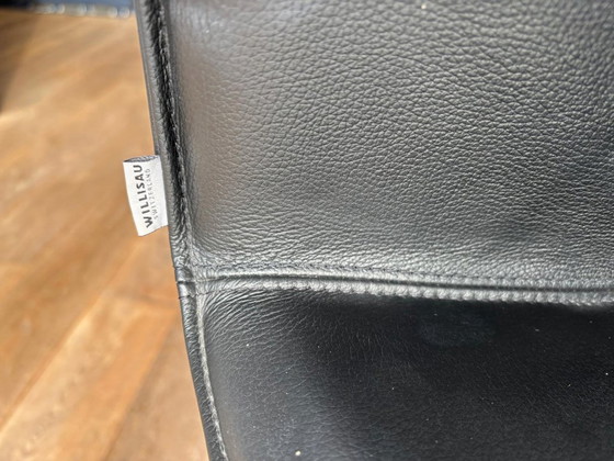 Willisau Dining chairs, black leather, Chrome, Modern (photo 5 of 11)