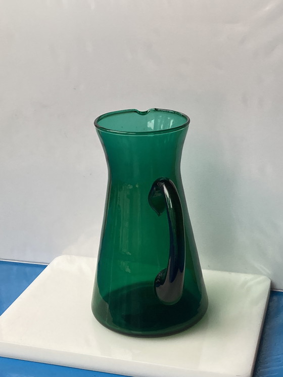 Image 1 of Italian Design - Mid-Century Karaf Groen Glas