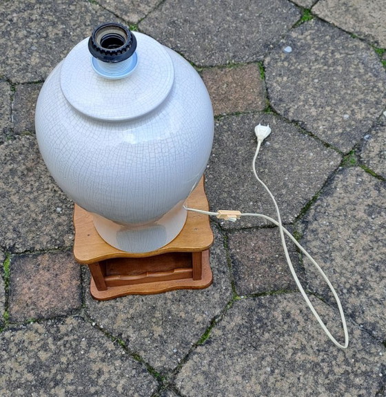 Beautiful ecru ceramic craquelé lamp base.🛋️ – Table lamps, Stone (photo 12 of 21)
