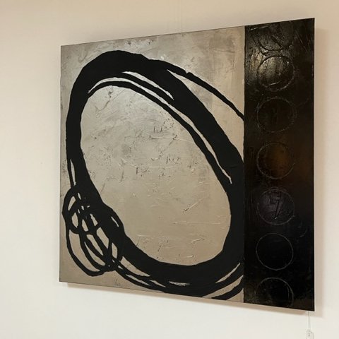 Peinture à rayures noires Cobra Art Circle