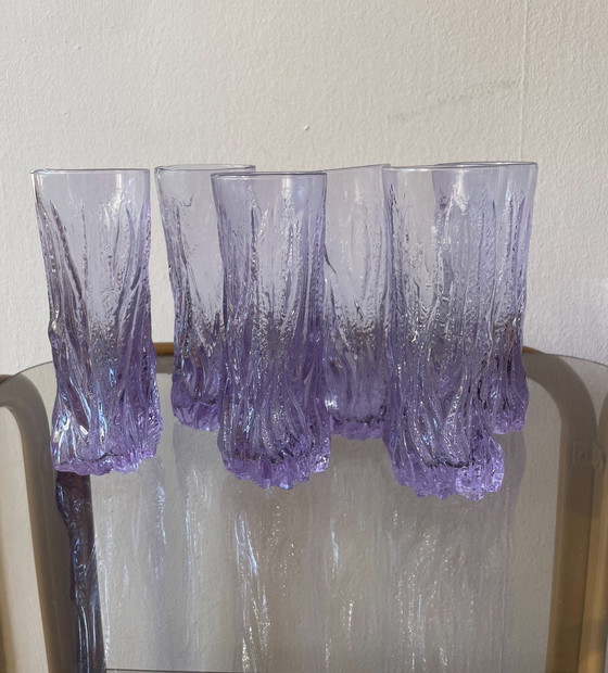 Image 1 of 6 Italian Murano Lila Glasses 