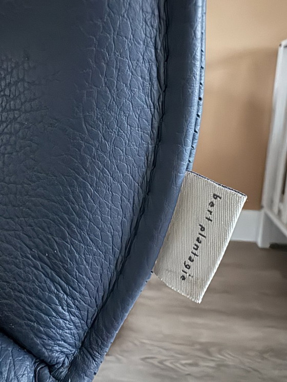 Image 1 of Bert Plantagie - 4 leather chairs 'Tara' - blue