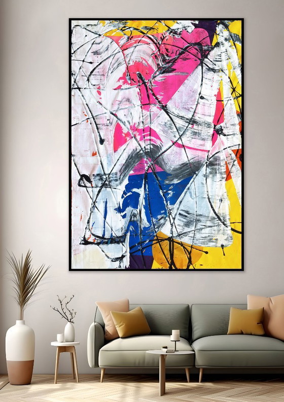 Image 1 of Jürgen Angeler - Pink Heart - 200 x 140 cm