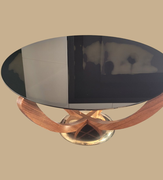 Image 1 of Art Deco salontafel – Wilhelm Renz (jaren 1930) – glas en messing