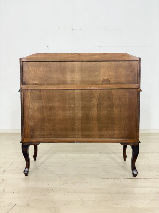 Image 1 of Baroque style writing desk / secretary desk with inlays circa 1800 / secretary table / writing desk