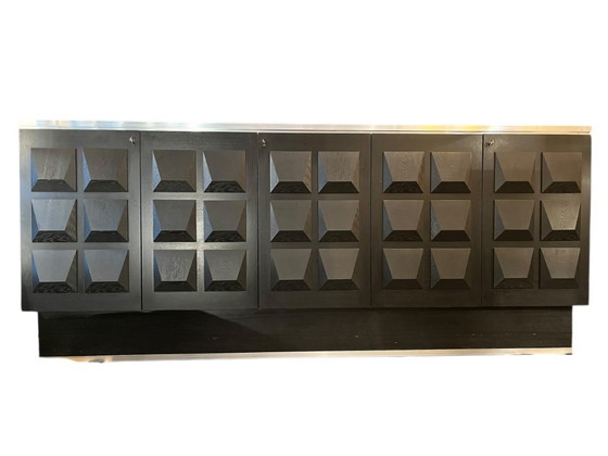 Image 1 of Credenza brutalista nera