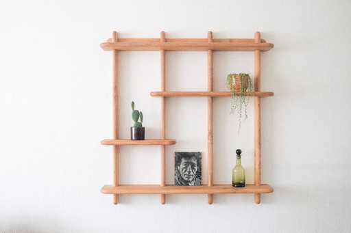 Van Landeghem - Stylish Solid Oak Wall Rack