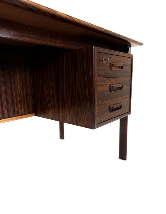 Image 1 of Scrivania danese indipendente vintage in palissandro, Willy Sigh '60