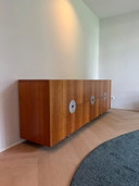 Castelijn Disk Cherry Wood Sideboard with drawers and doors 245x81x48cm