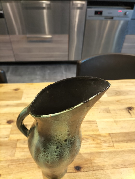 Image 1 of Grote gesigneerde vintage keramische kan