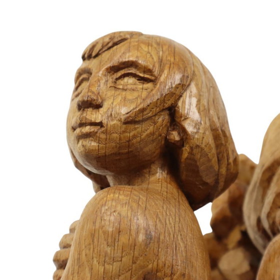 Image 1 of Estatua de roble, mujer desnuda, Fonteyne