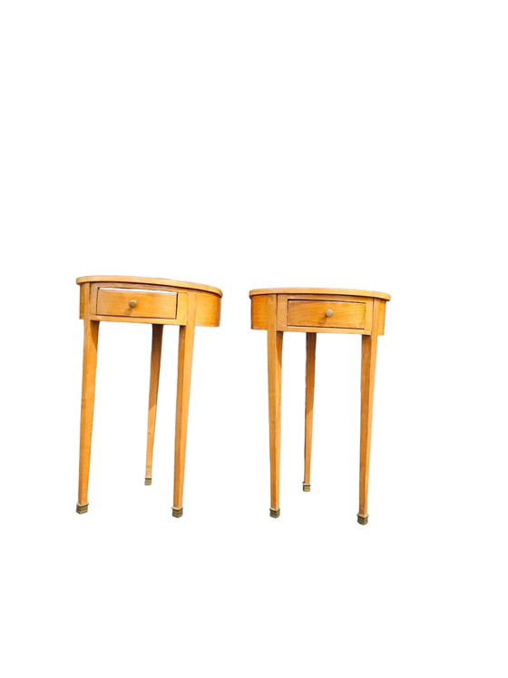 Sedie Biedermeier in Legno di Ciliegio Abbinate, Set Tavolino, Consolle a Treppiede – Set da pranzo (photo 21 of 24)