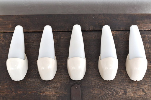 Lámparas de pared vintage de ópalo/baquelita Bo-Niko